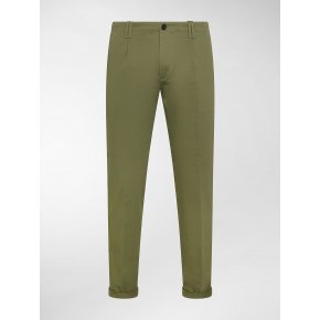 Tom Verde Militare Gabardina Giapponese Stretch